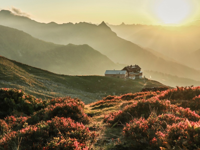 Abend -Kaltenberghütte